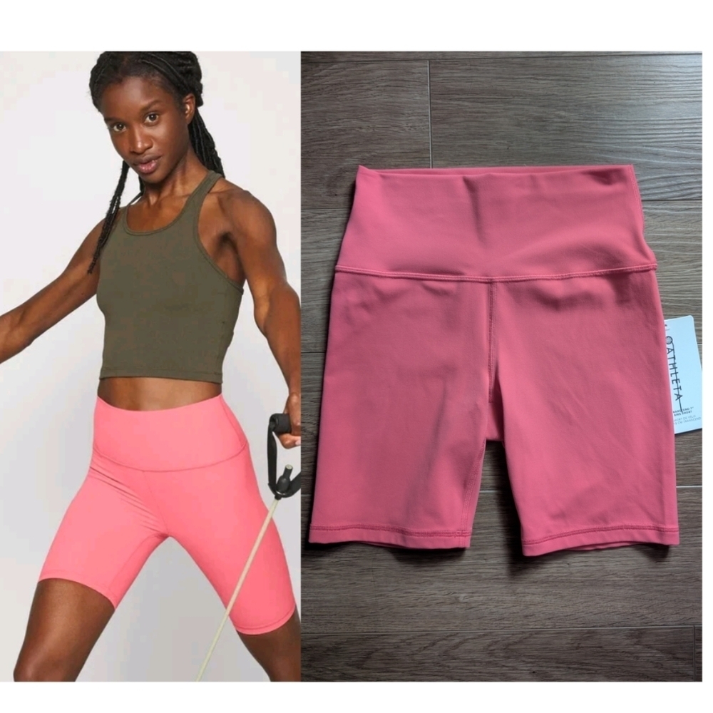 Athleta | Transcend High Rise 7" Short In Coral Petal